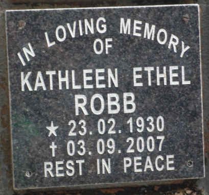 ROBB Kathleen Ethel 1930-2007