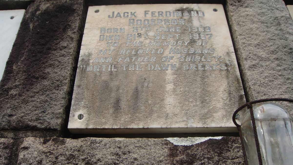 ROGERSON Jack Ferdinand 1903-1967