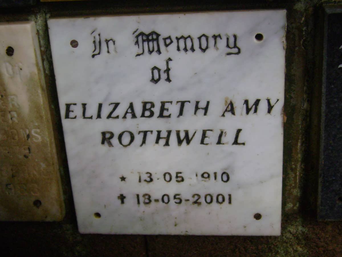 ROTHWELL Elizabeth Amy 1910-2001