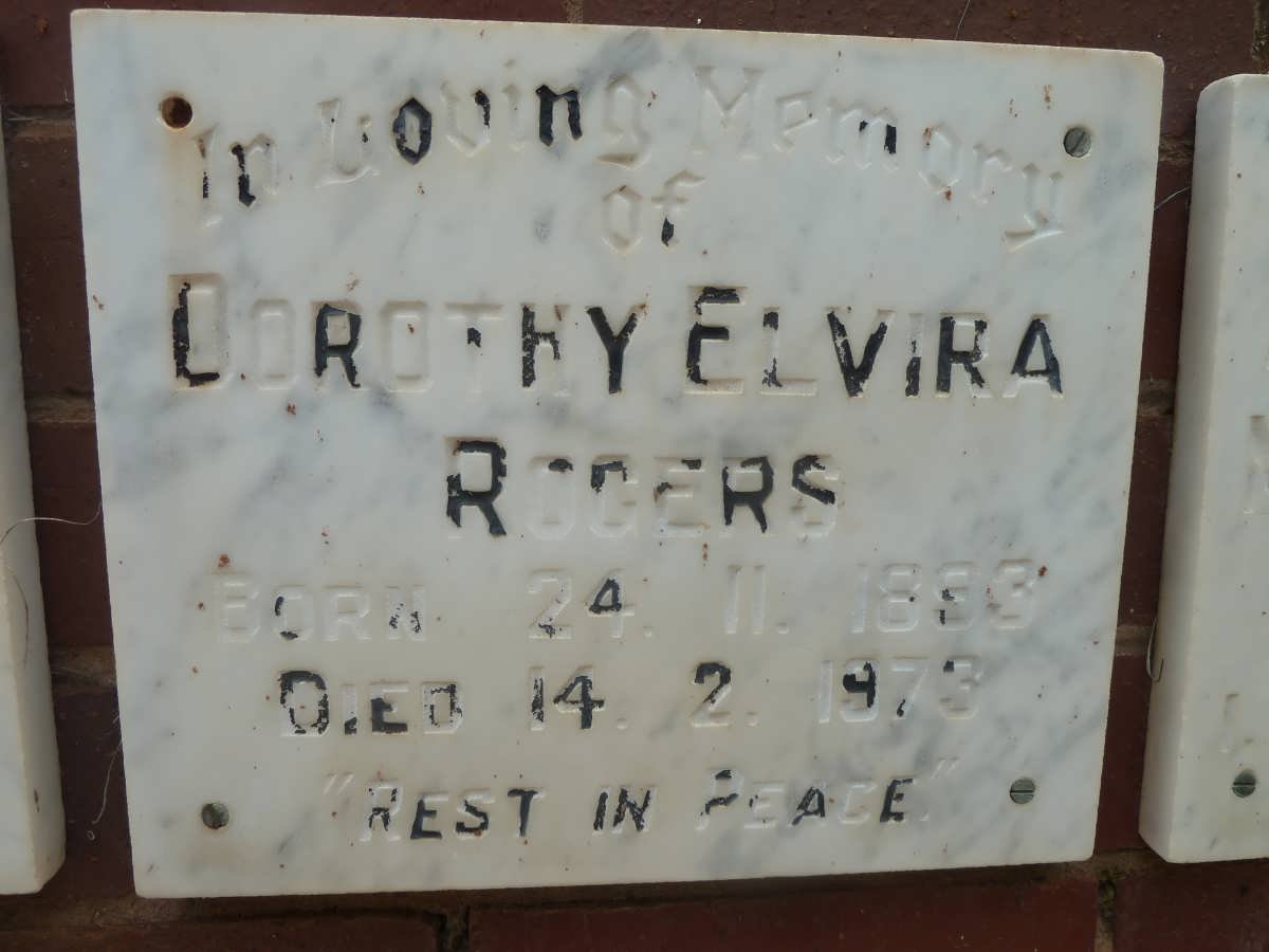 ROGERS Dorothy Elvira 1893-1973