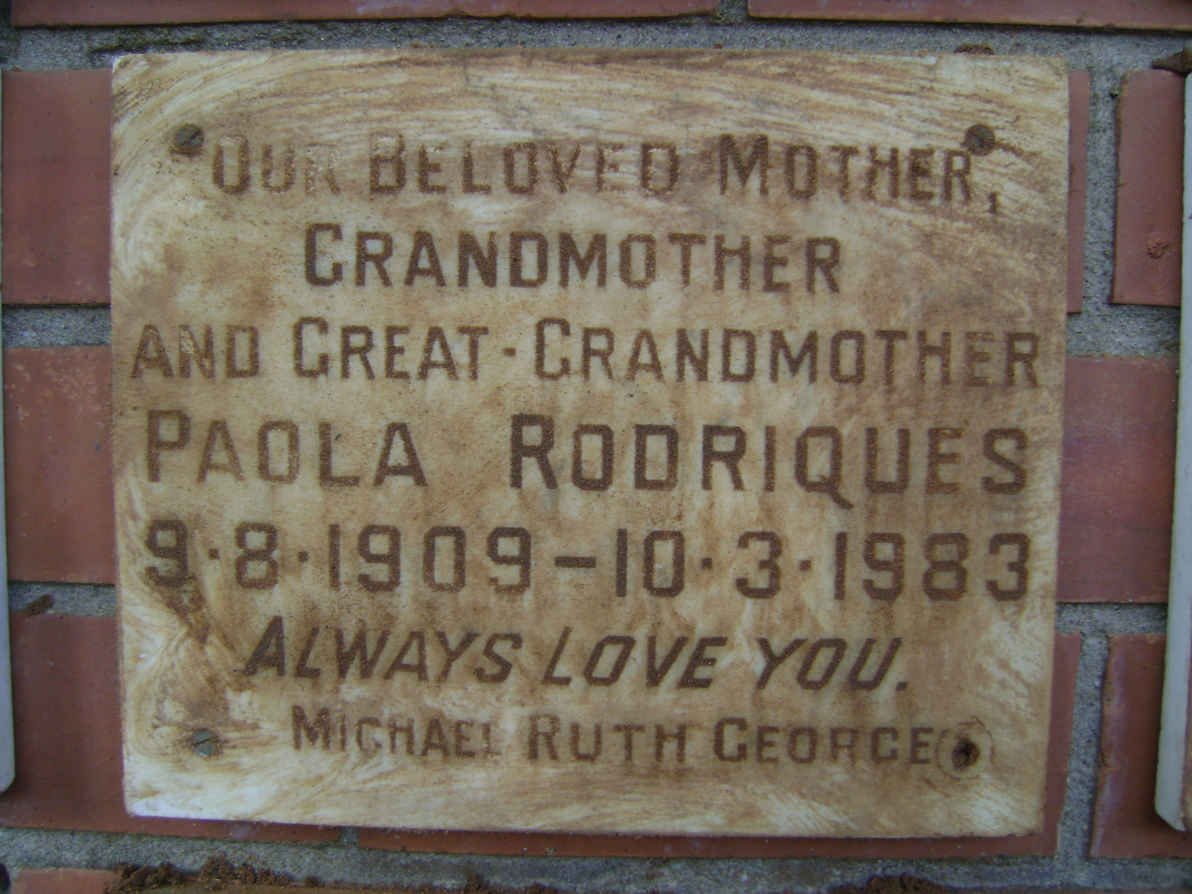 RODRIQUES Paola 1909-1983