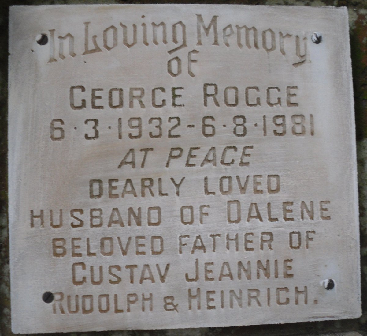 ROGGE George 1932-1981