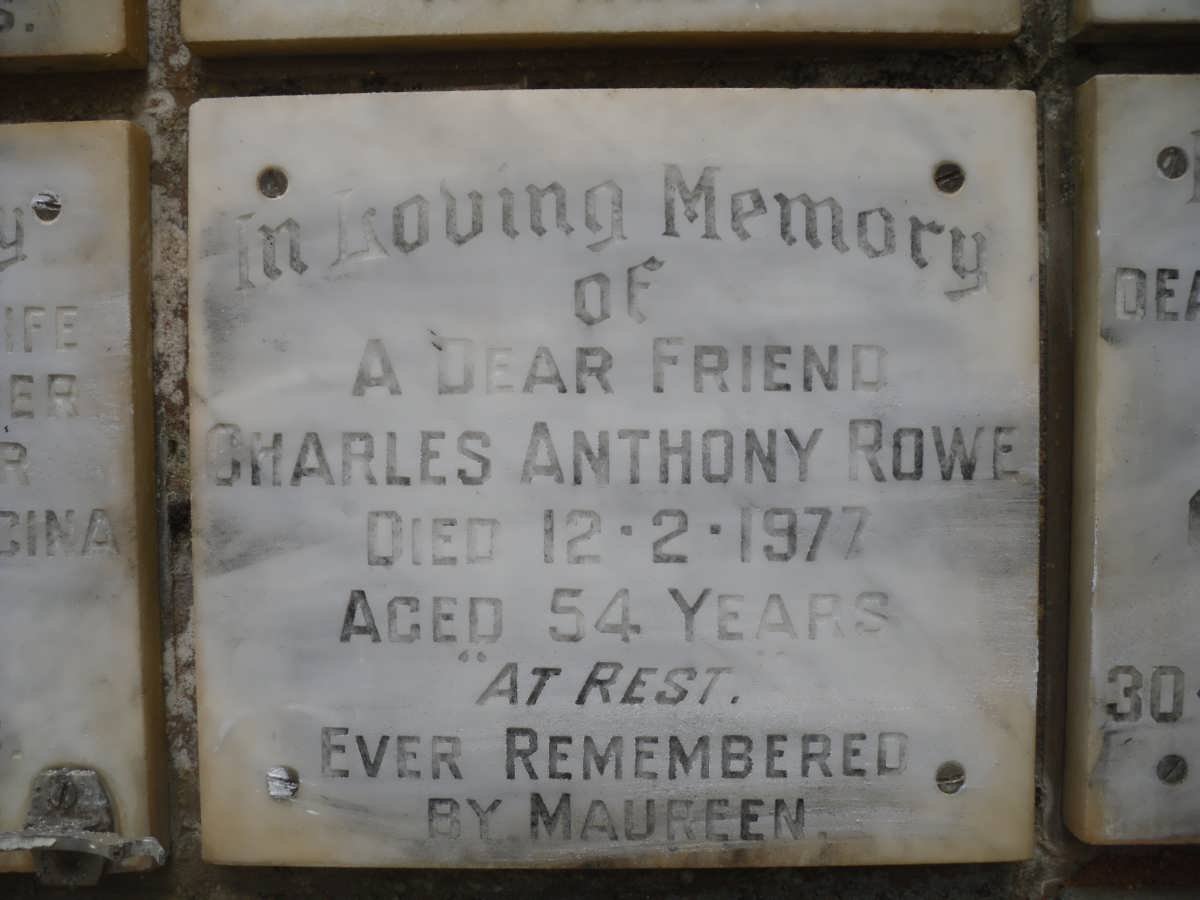 ROWE Charles Anthony -1977