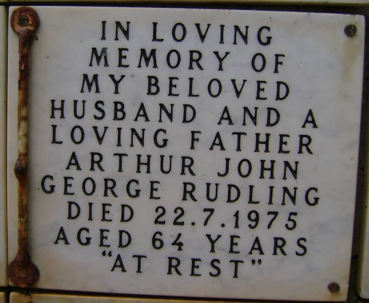 RUDLING Arthur John George -1975