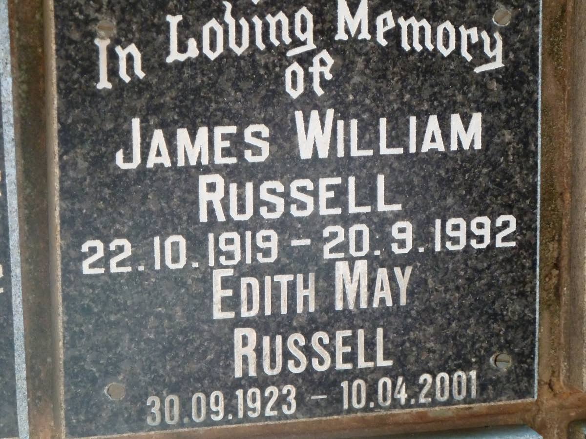 RUSSELL James William 1919-1992 &amp; Edith May 1923-2001