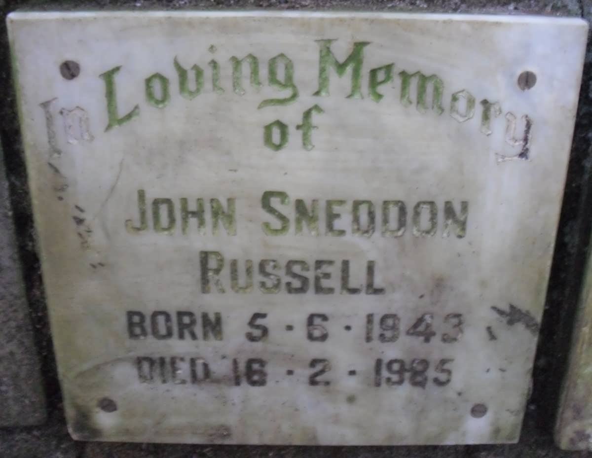 RUSSELL John Sneddon 1943-1985