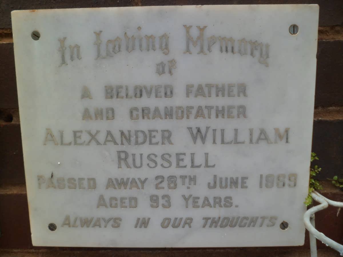 RUSSELL Alexander William -1969