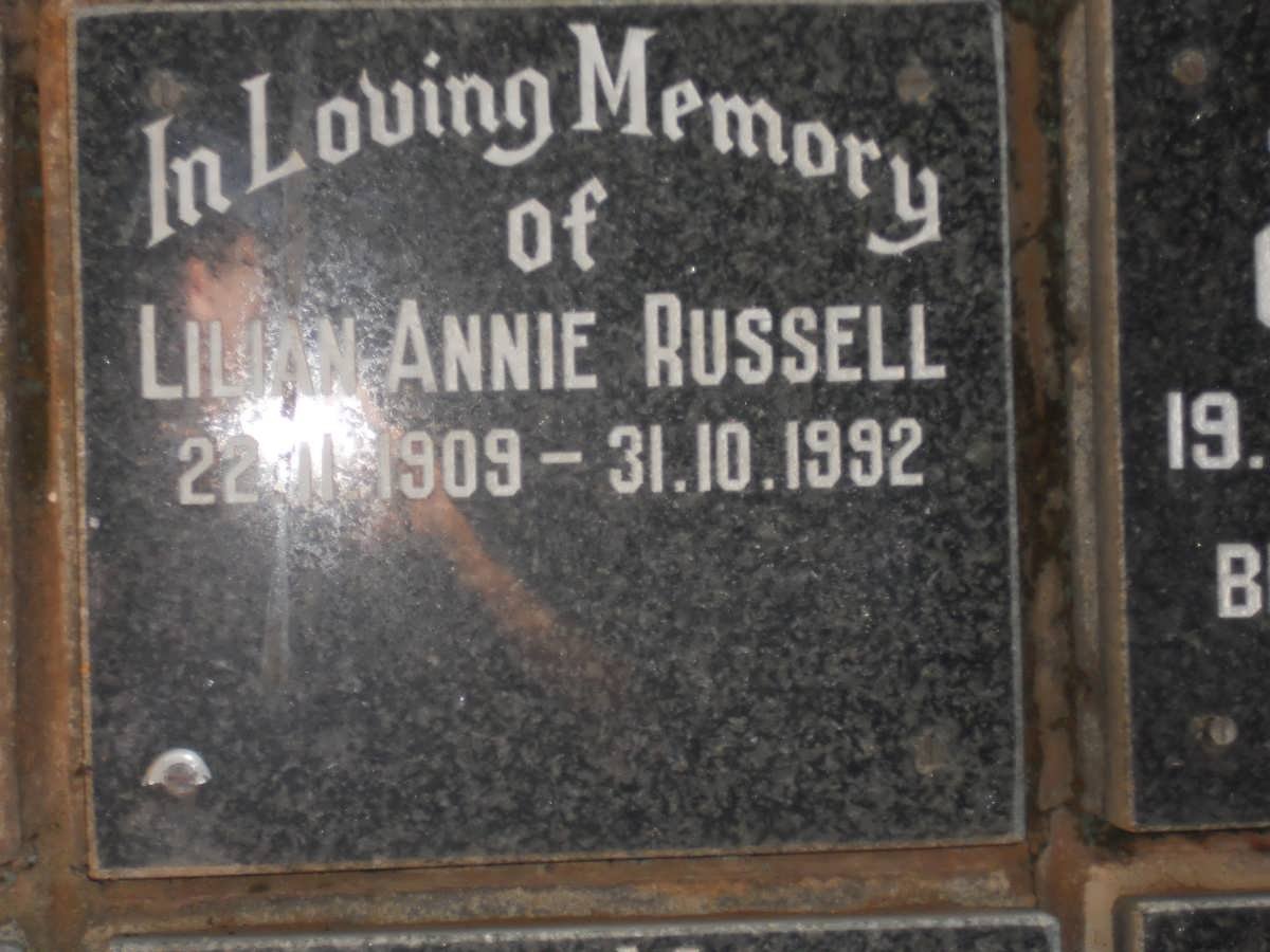 RUSSELL Lilian Annie 1909-1992