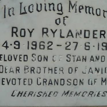 RYLANDER Roy 1962-1977