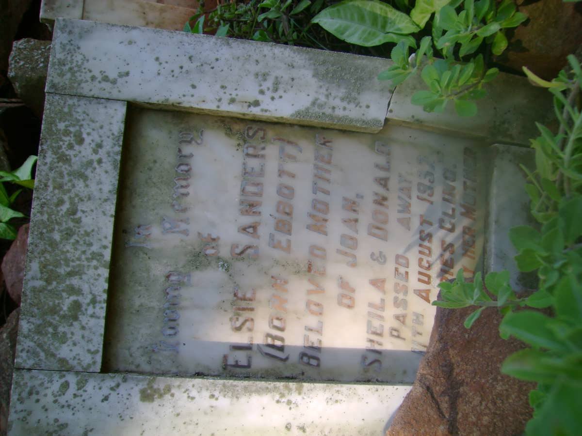 SANDERS Elsie nee EBBOTT -1932