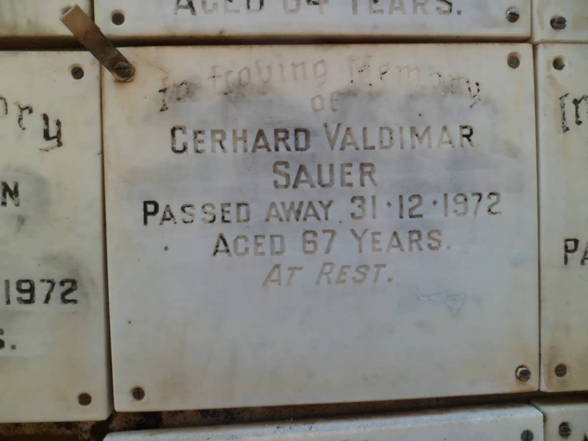 SAUER Gerhard Valdimar -1972