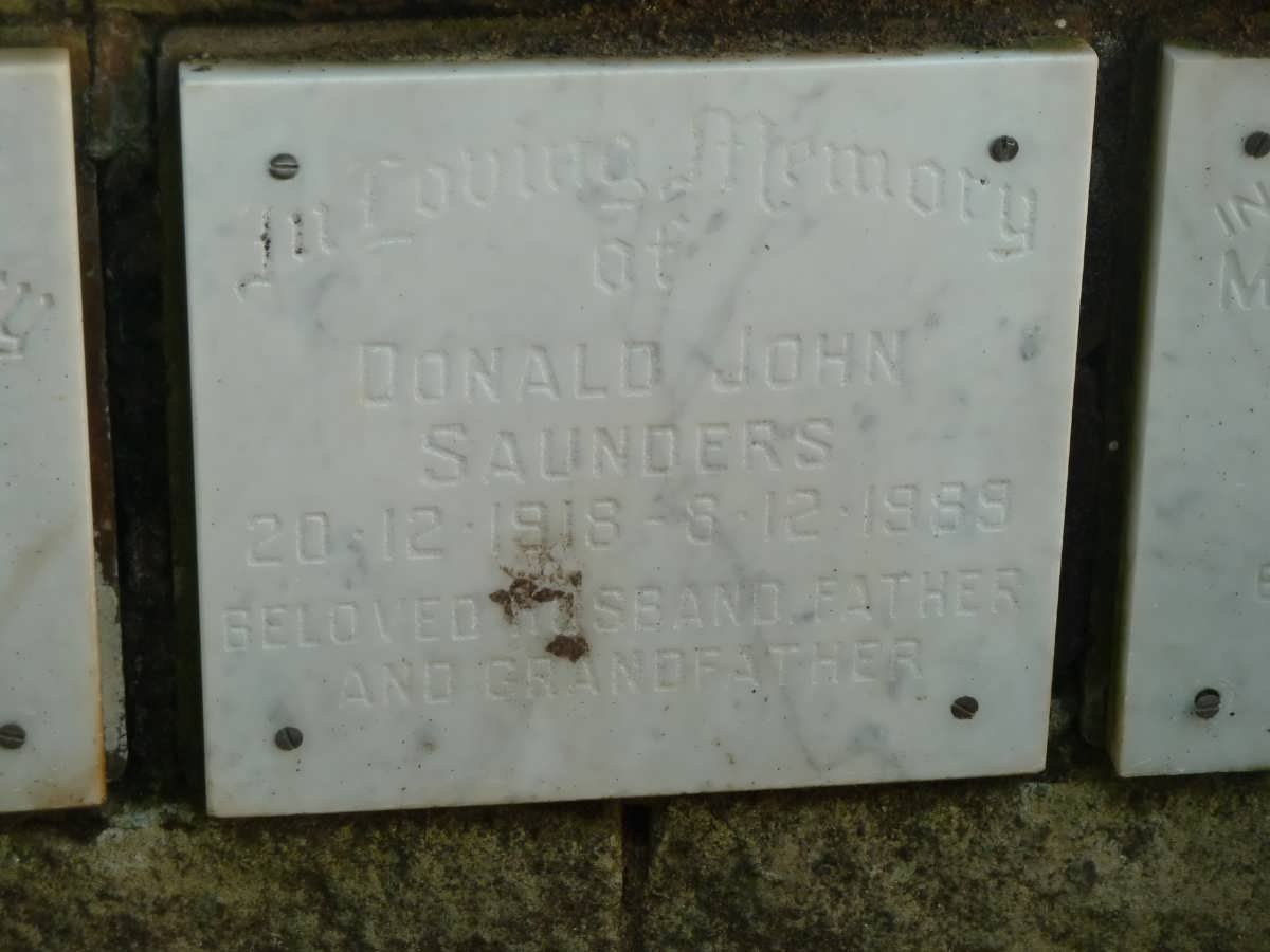 SAUNDERS Donald John 1918-1989
