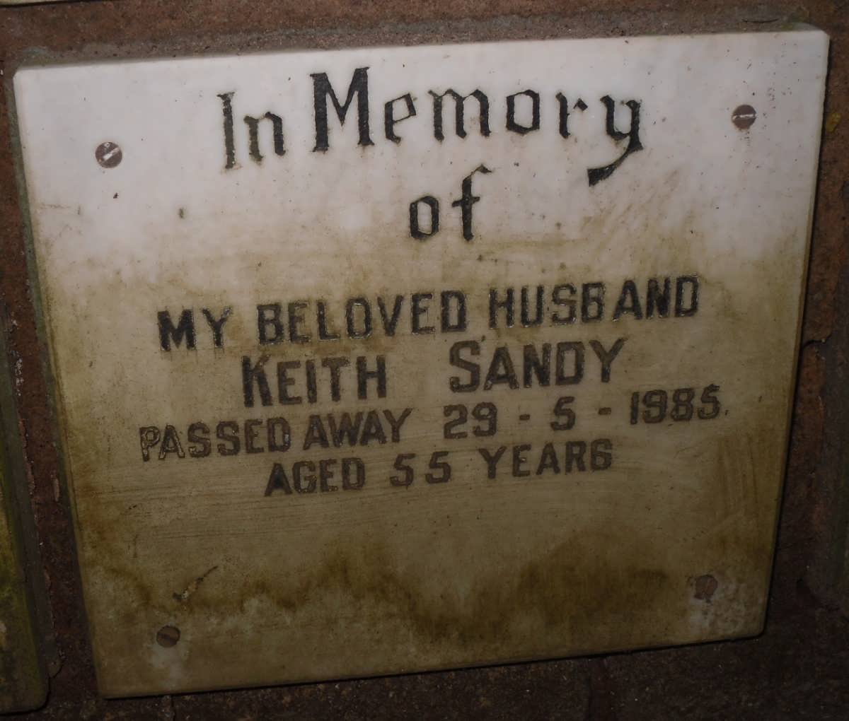 SANDY Keith -1985