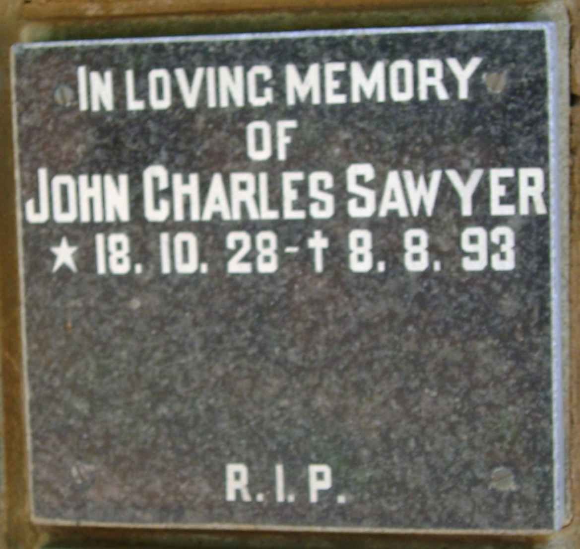 SAWYER John Charles 1928-1993