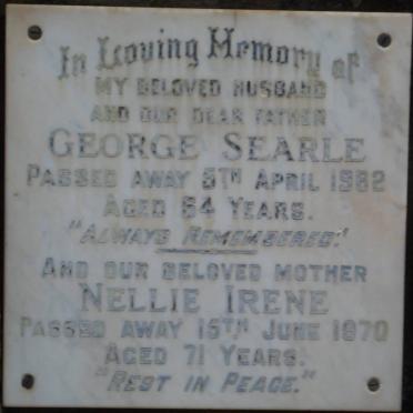 SEARLE George -1962 &amp; Nellie Irene -1970