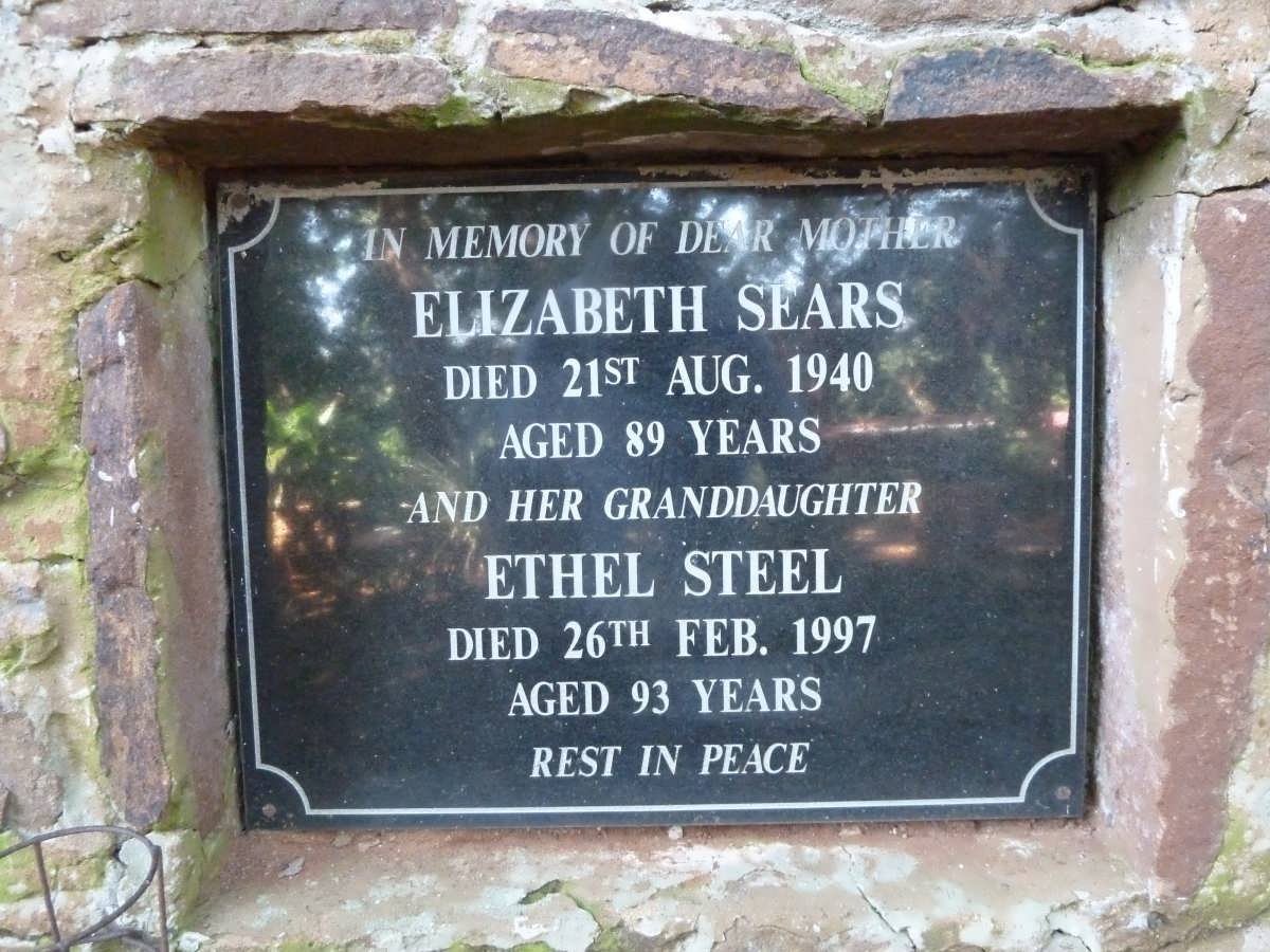 SEARS Elizabeth -1940 :: STEEL Ethel -1997