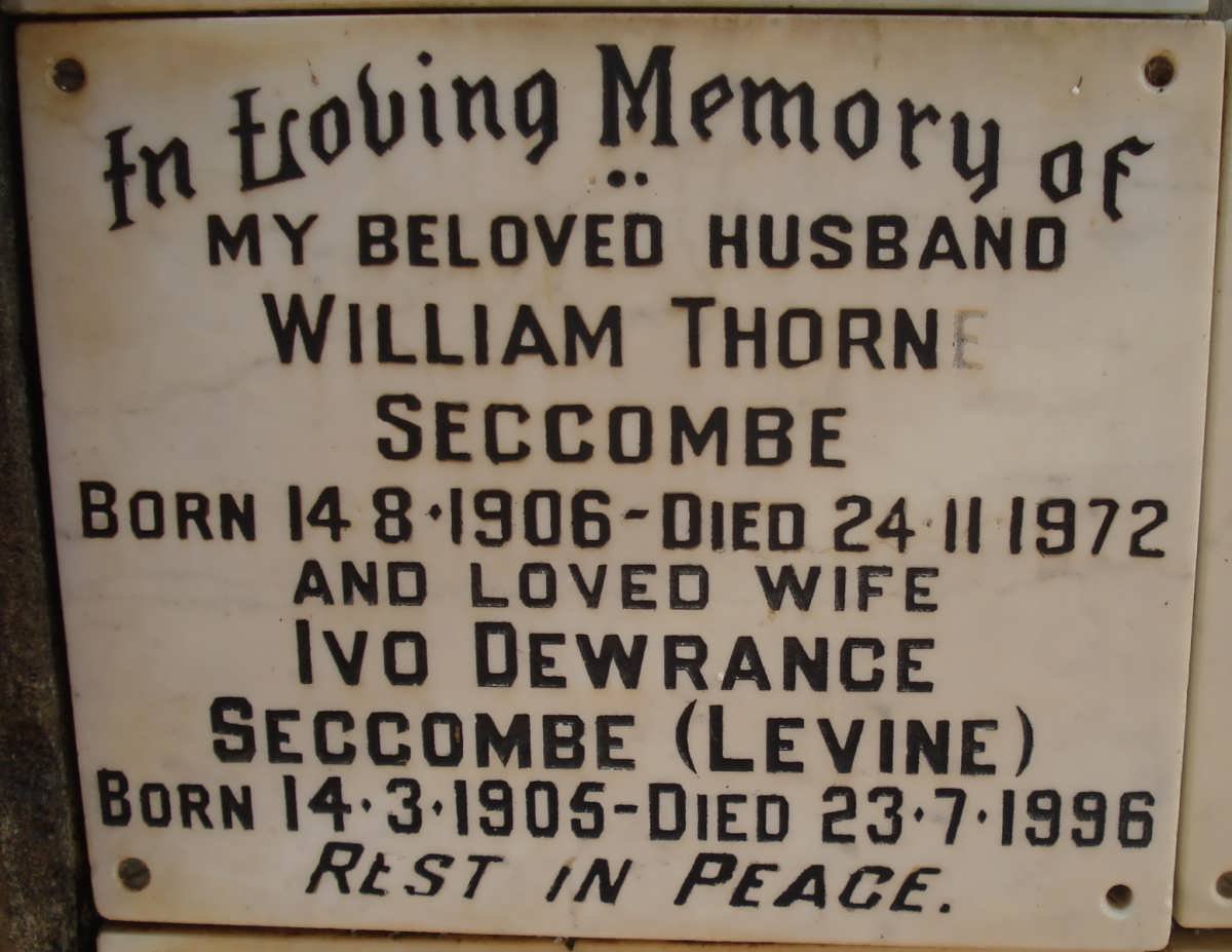 SECCOMBE William Thorne 1906-1972 &amp; Ivo Dewrance LEVINE 1905-1996