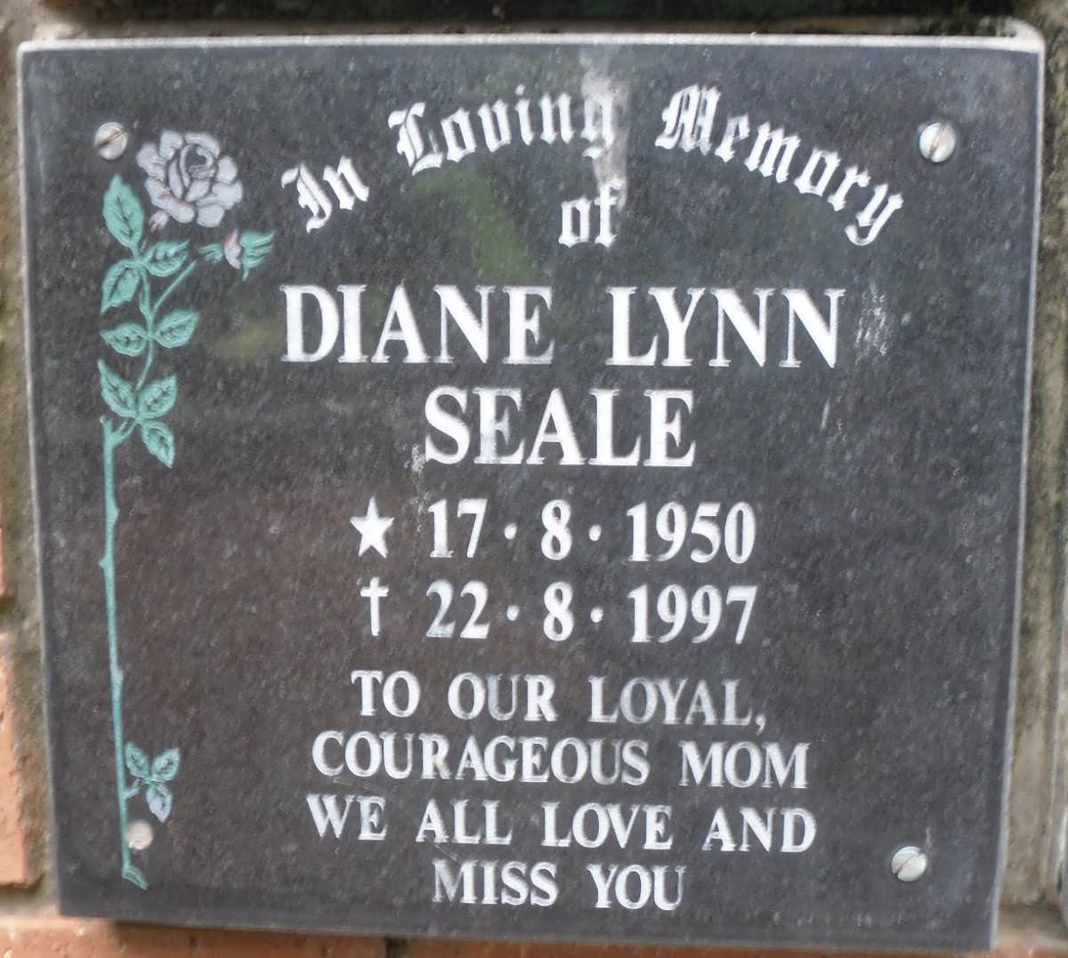 SEALE Diane Lynn 1950-1997
