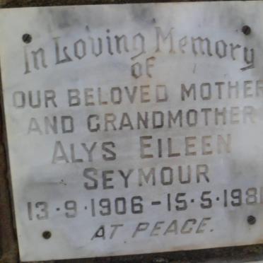 SEYMOUR Alys Eileen 1906-1981