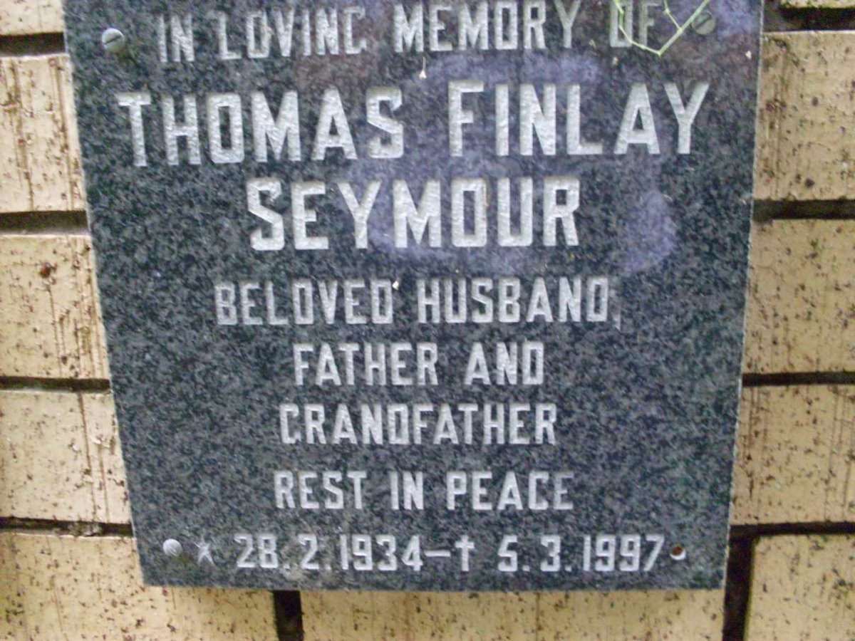 SEYMOUR Thomas Finlay 1934-1997
