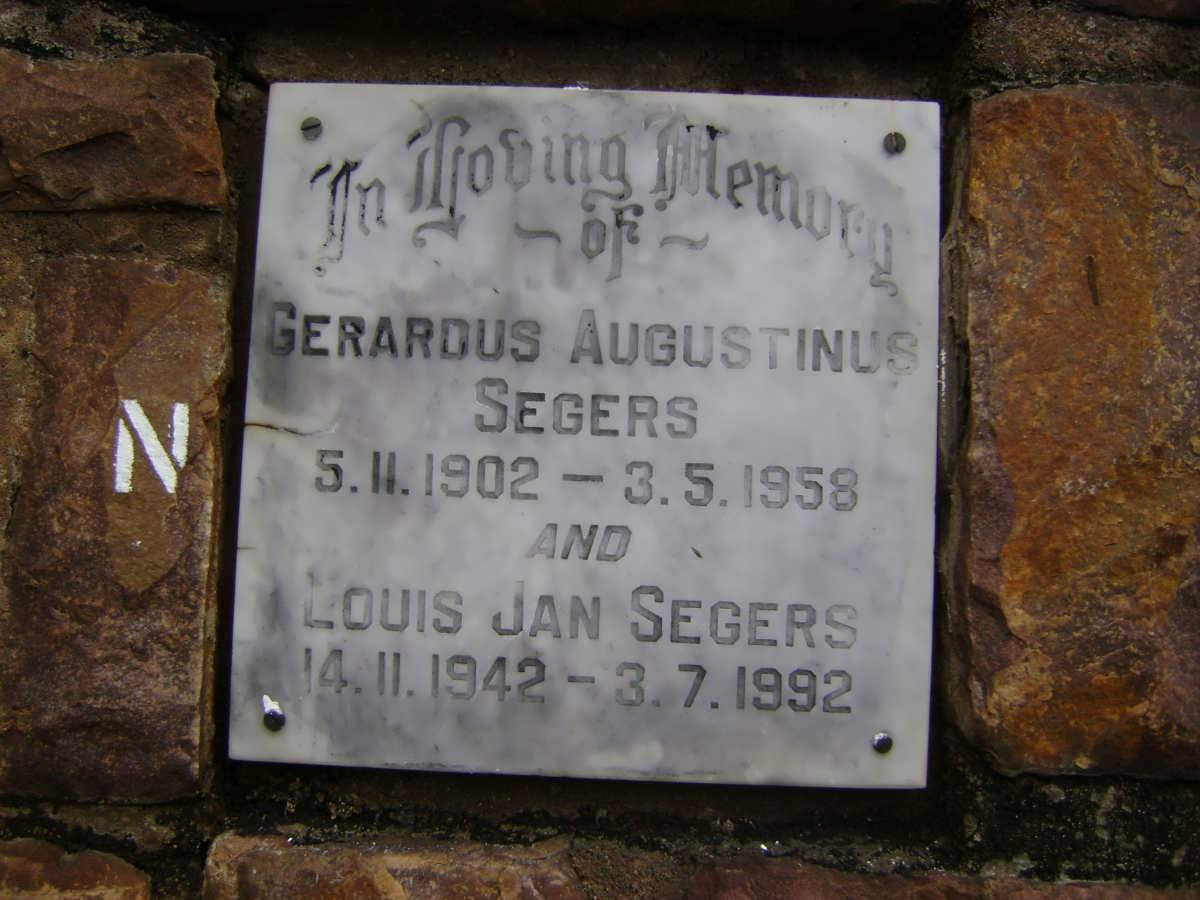 SEGERS Gerardus Augustinus 1902-1958 :: SEGERS Louis Jan 1942-1992