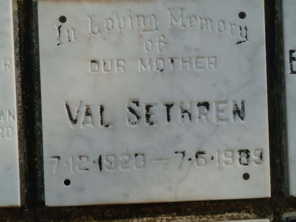 SETHREN Val 1920-1989