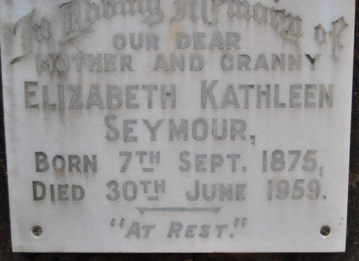 SEYMOUR Elizabeth Kathleen 1875-1959