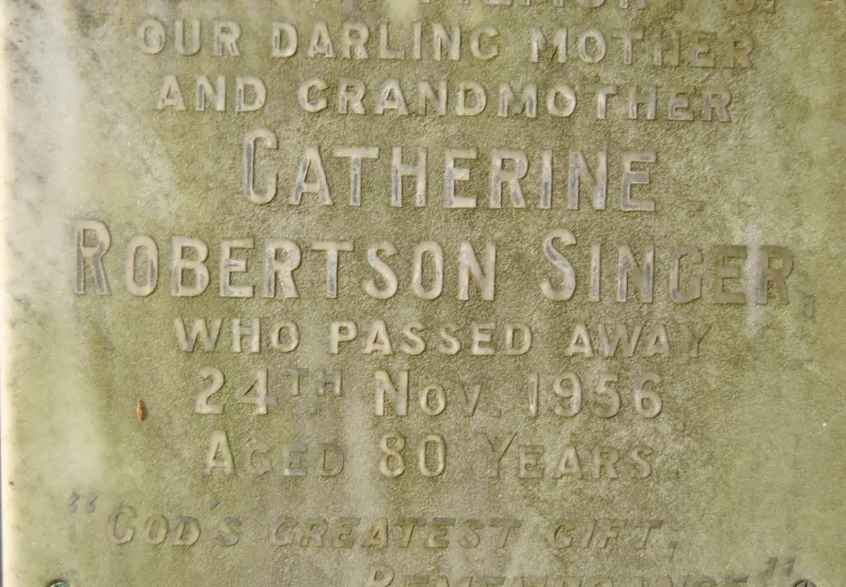 SINGER Catherine Robertson -1956