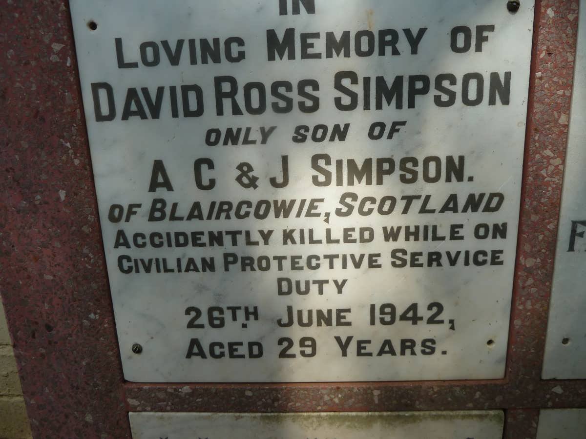SIMPSON David Ross -1942