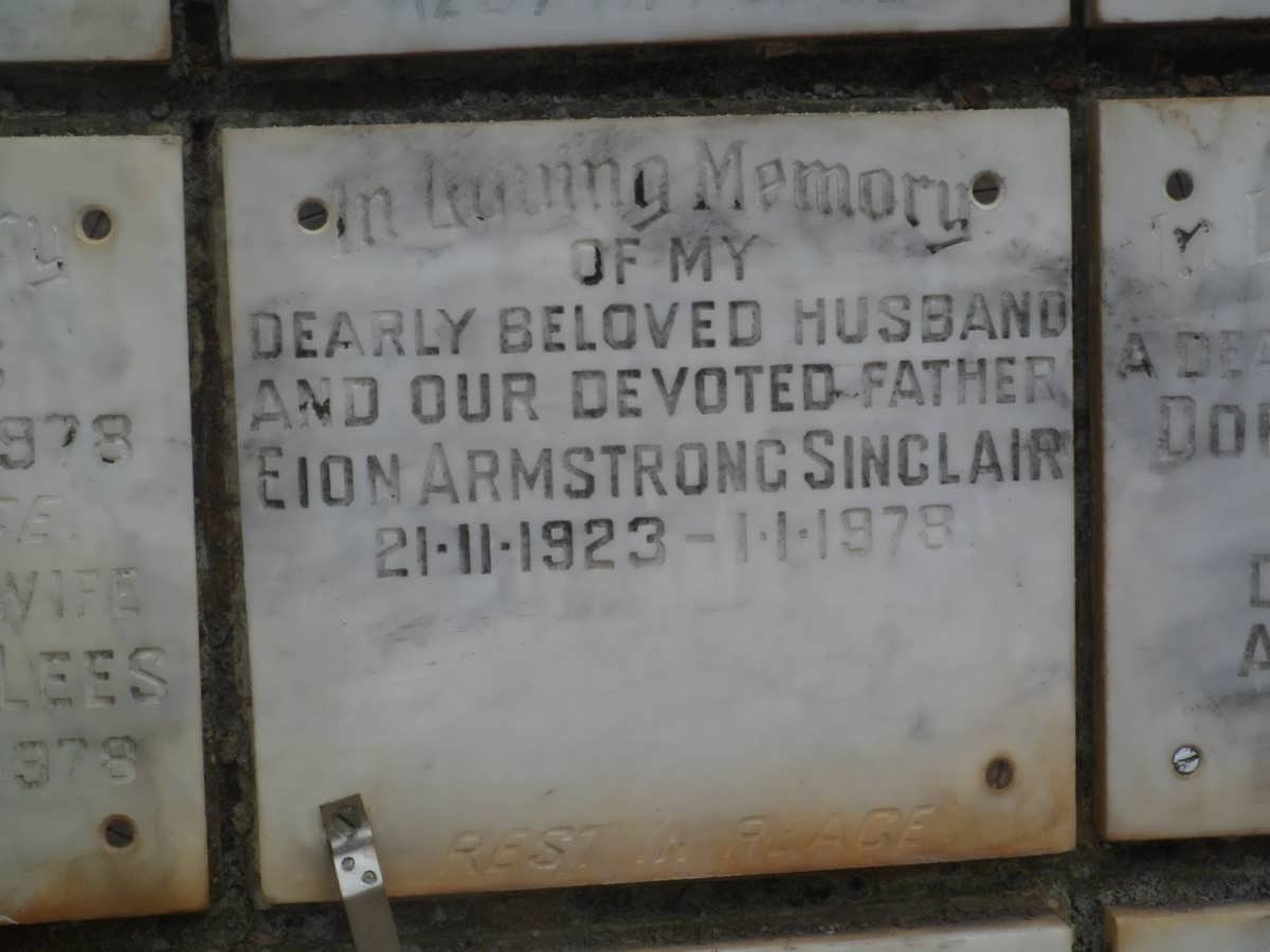 SINCLAIR Eion Armstrong 1923-1978