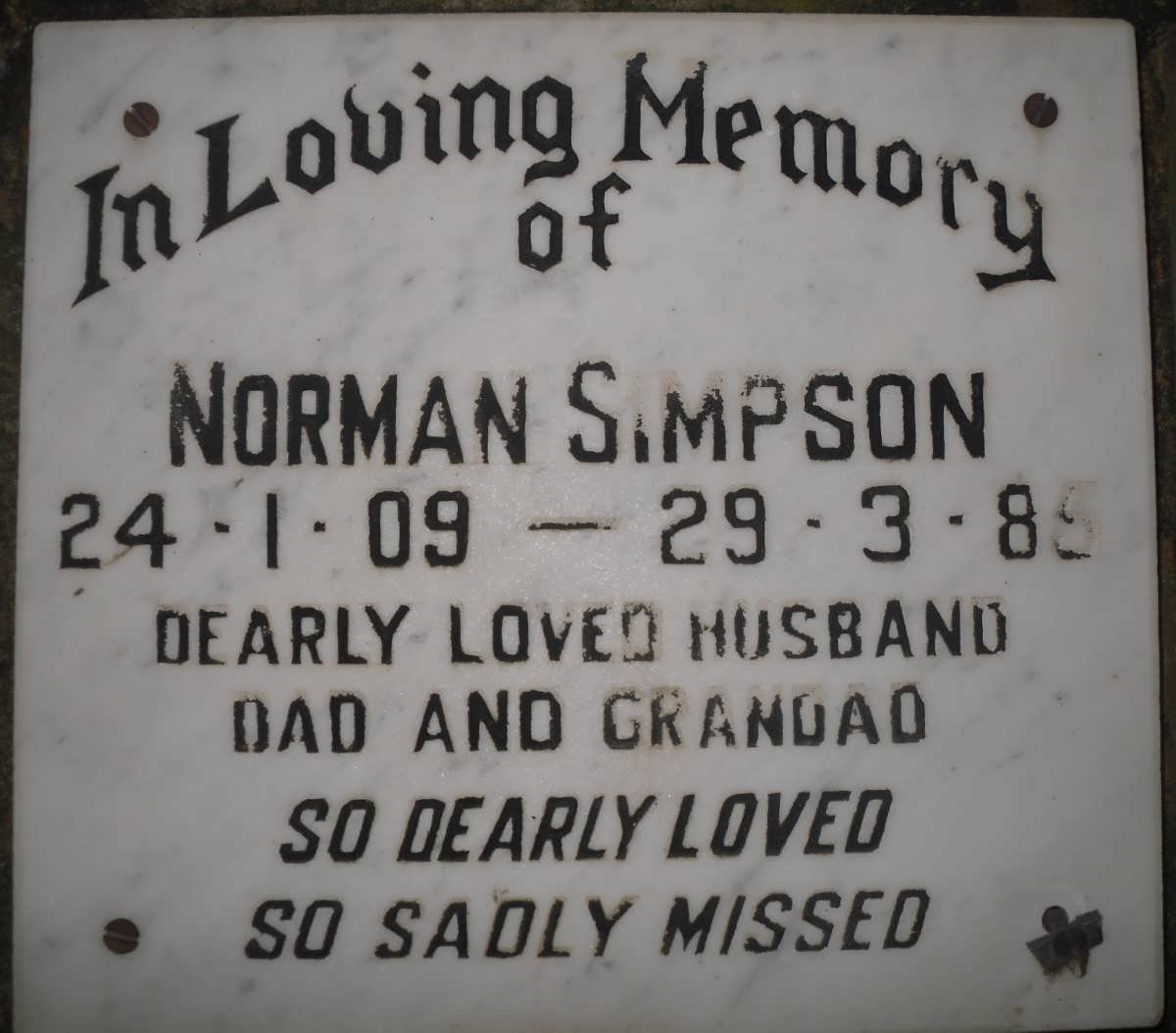 SIMPSON Norman 1909-1985