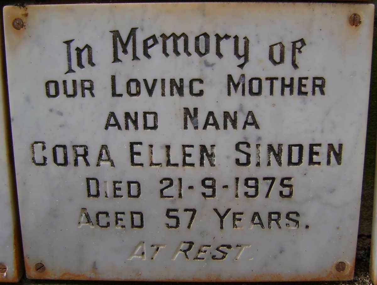 SINDEN Cora Ellen -1975