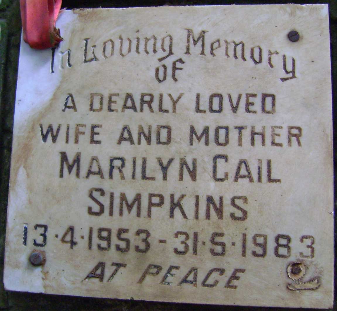 SIMPKINS Marilyn Gail 1953-1983