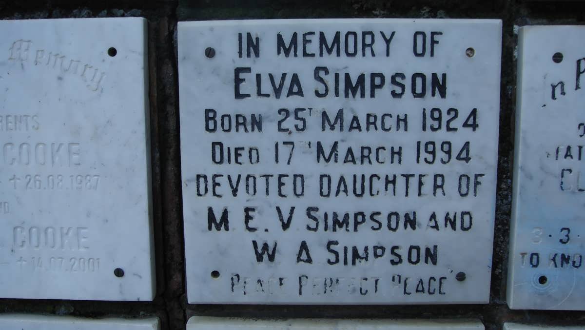 SIMPSON Elva 1924-1994