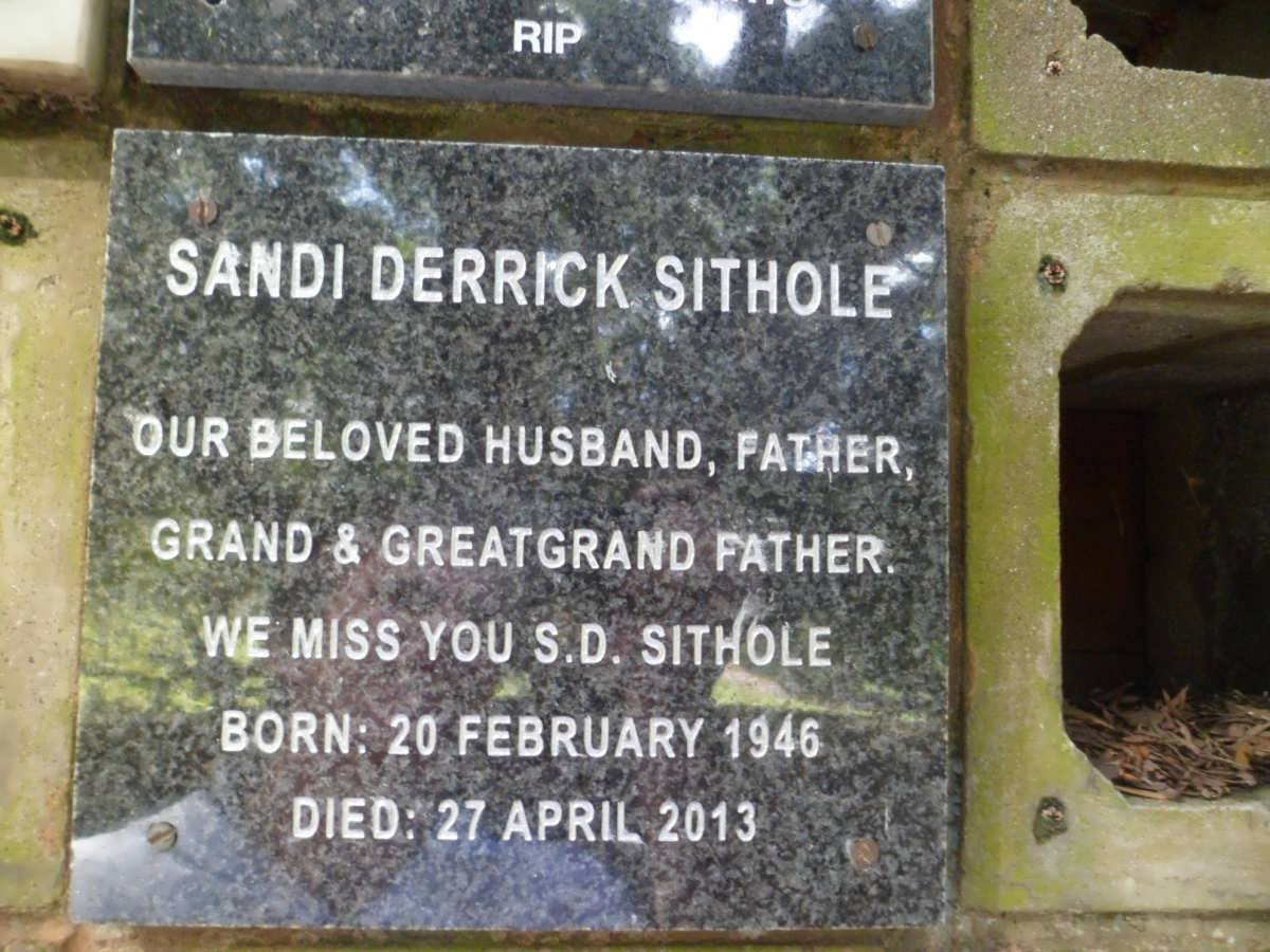SITHOLE Sandi Derrick 1946-2013