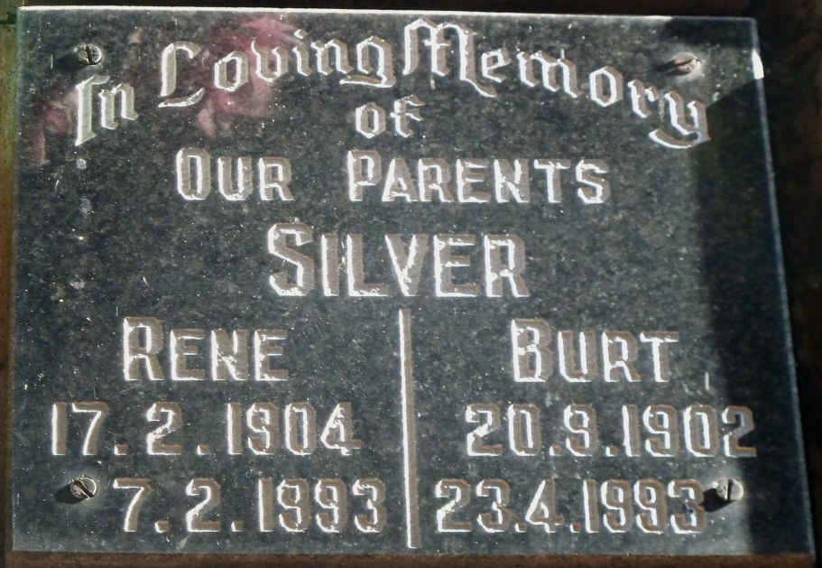 SILVER Burt 1902-1993 &amp; Rene 1904-1993