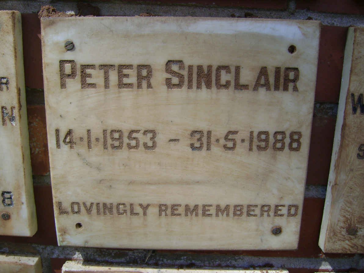 SINCLAIR Peter 1953-1988
