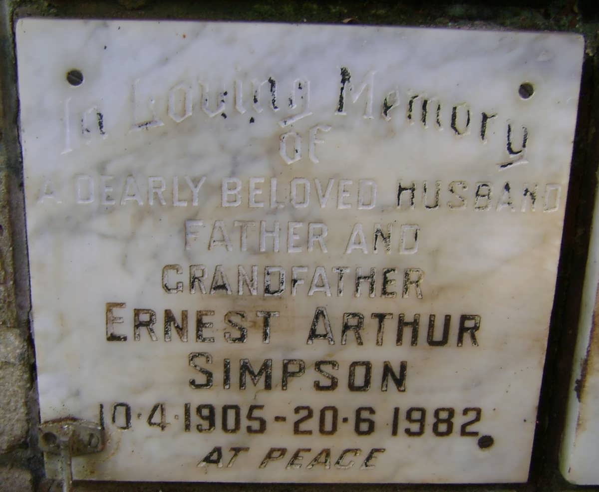 SIMPSON Ernest Arthur 1905-1982