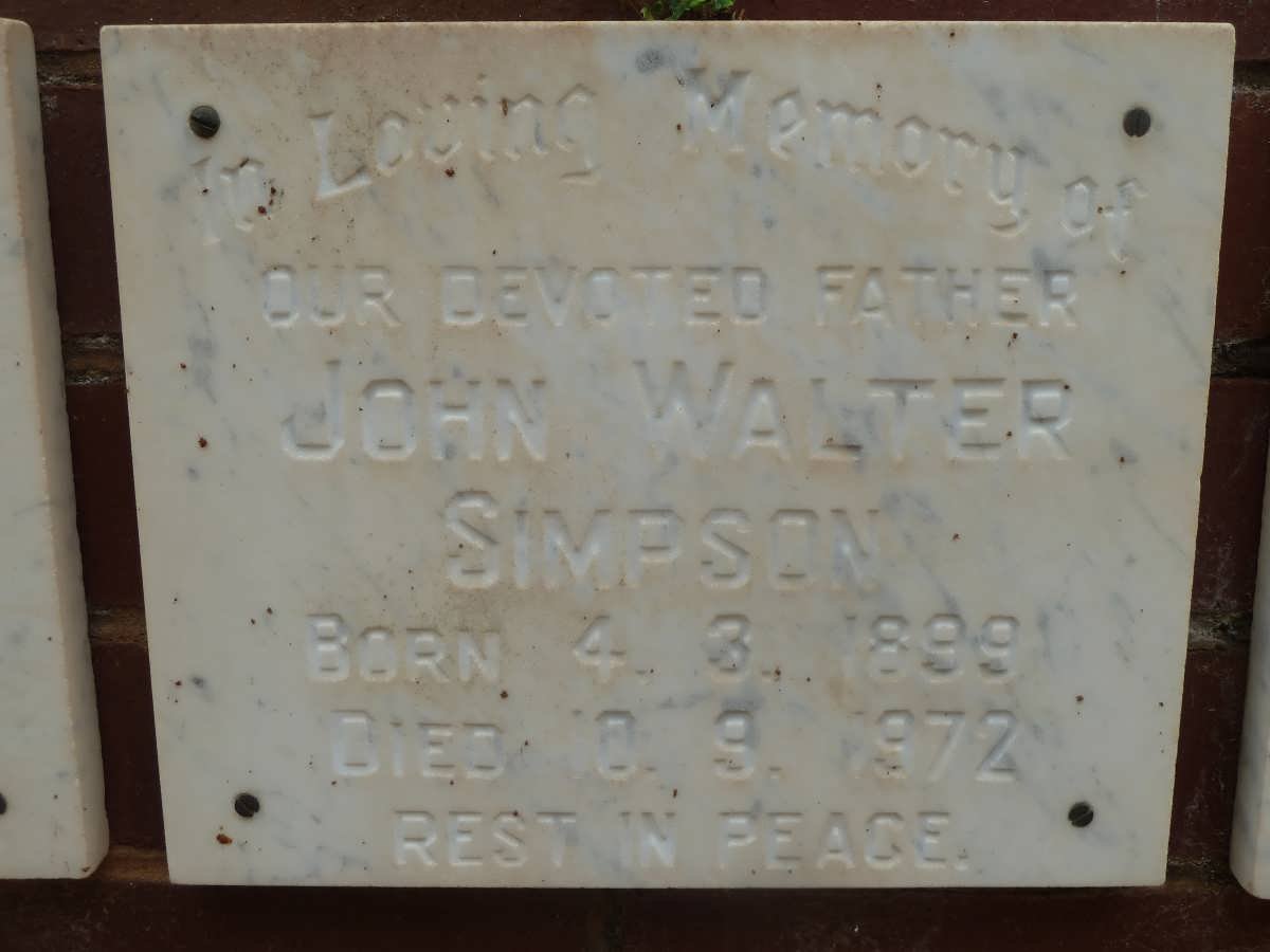 SIMPSON John Walter 1899-1972