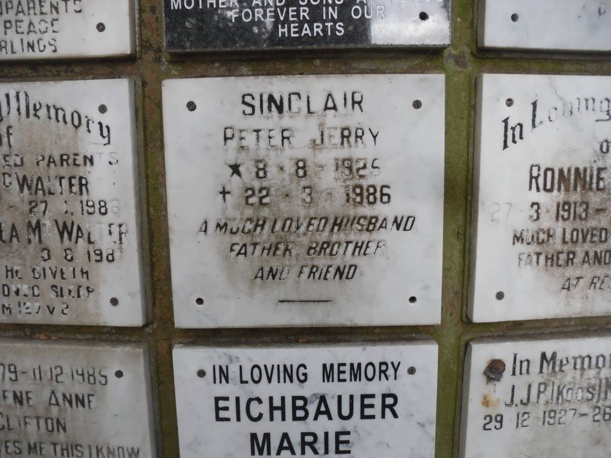 SINCLAIR Peter Jerry 1925-1986