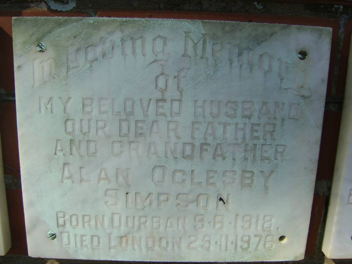 SIMPSON Alan Oglesby 1918-1976