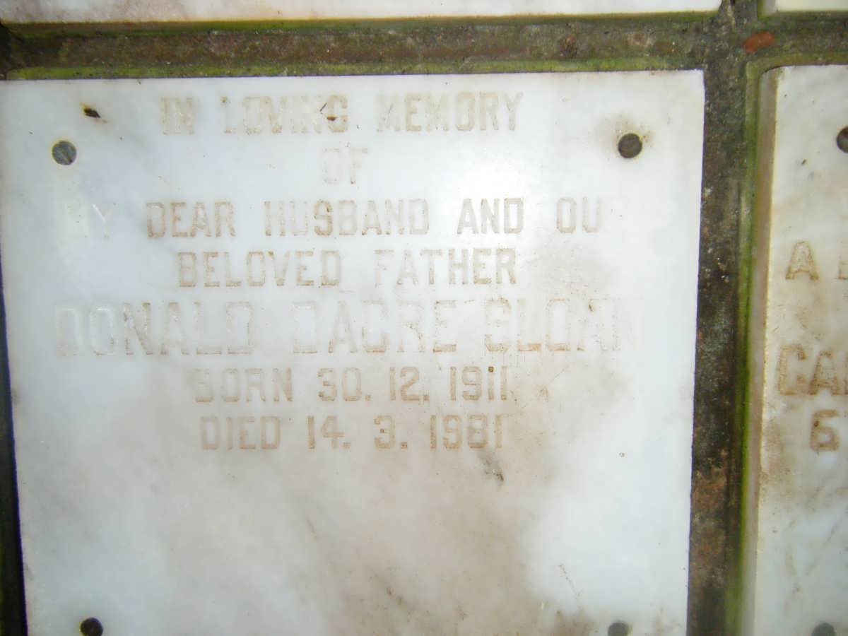 SLOAN Donald Dacre 1911-1981