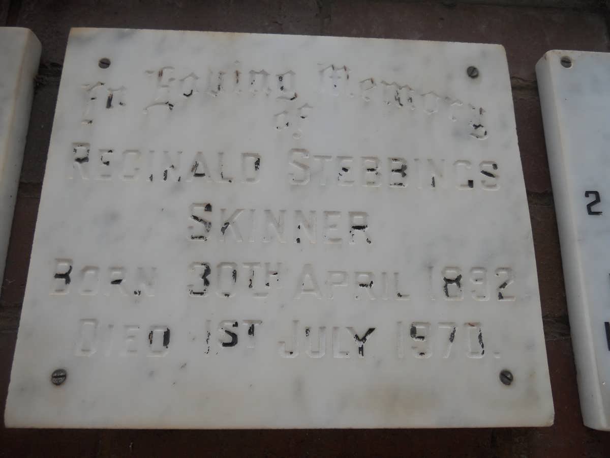 SKINNER Reginald Stebbings 1892-1970