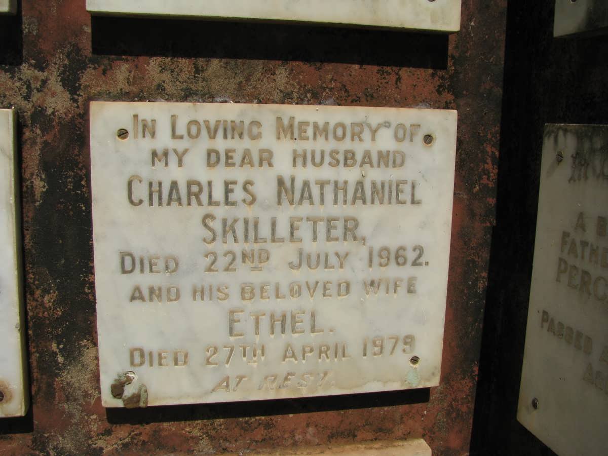 SKILLETER Charles Nathaniel -1962 &amp; Ethel -1979