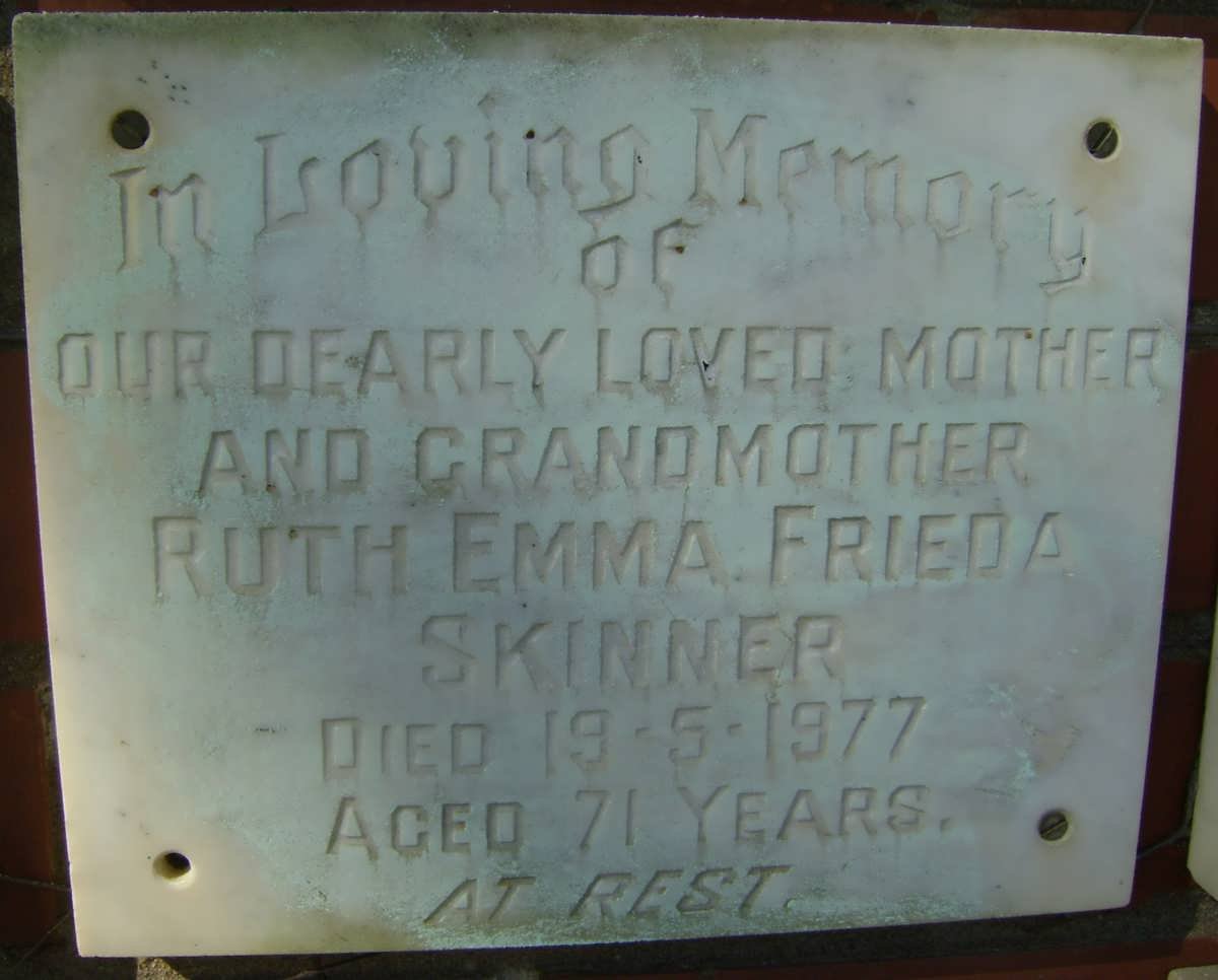 SKINNER Ruth Emma Frieda -1977