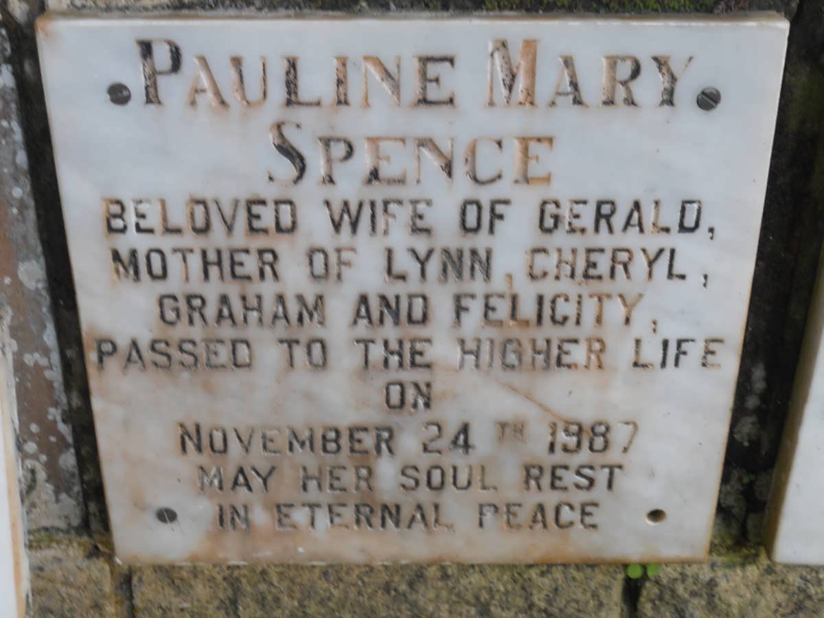 SPENCE Pauline Mary -1987