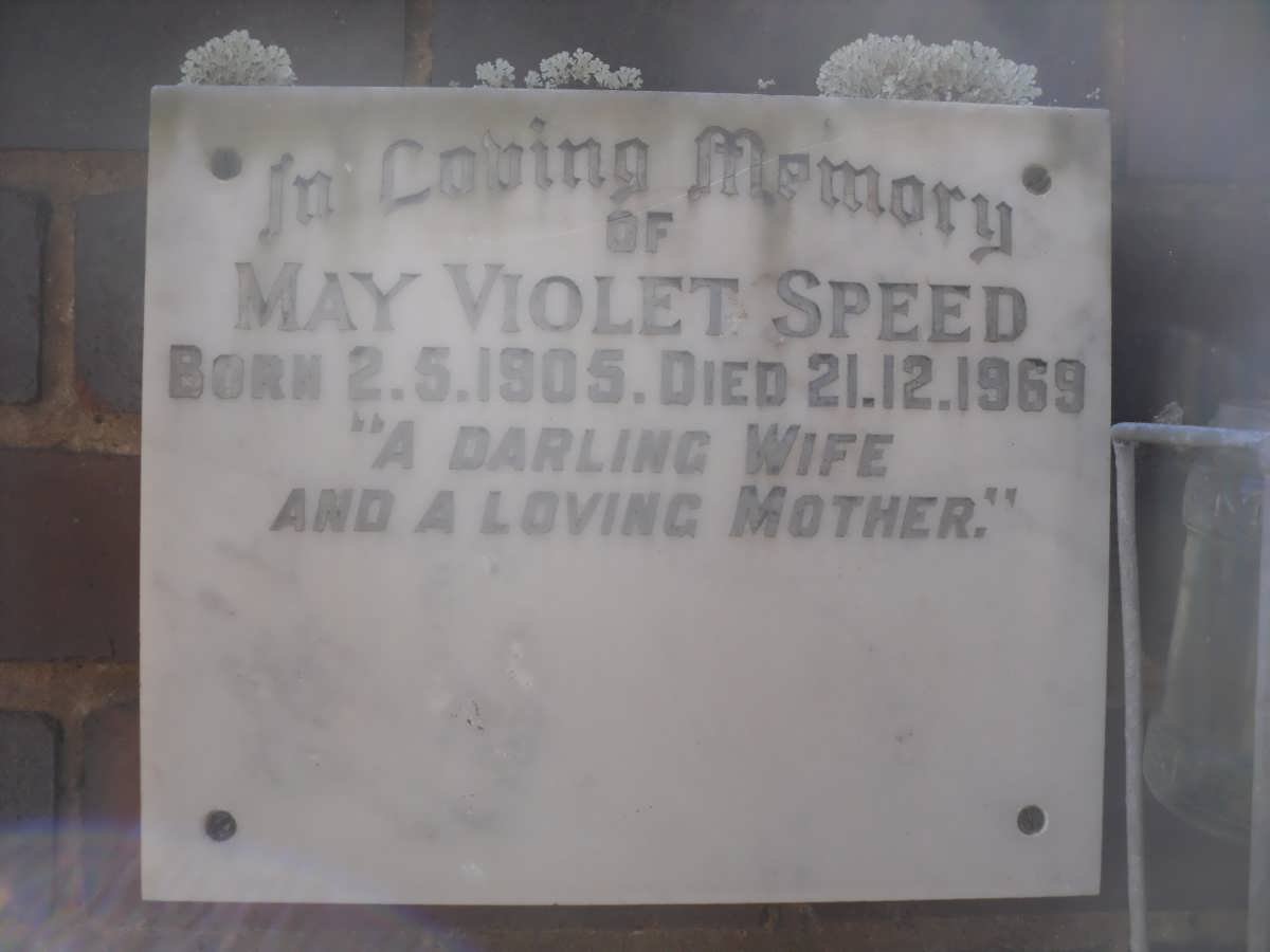 SPEED May Violet 1905-1969