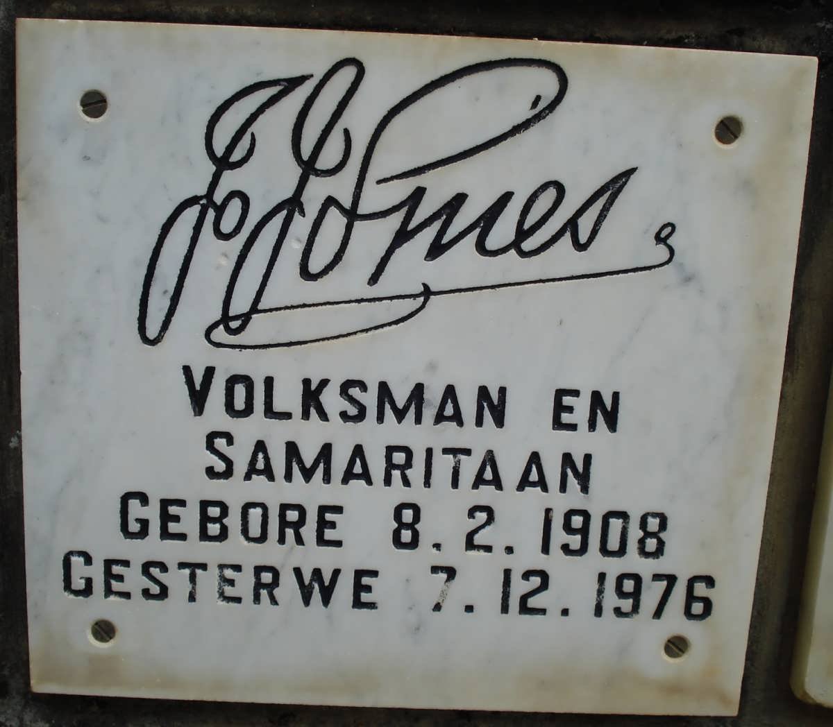 SPIES J.J. 1908-1976