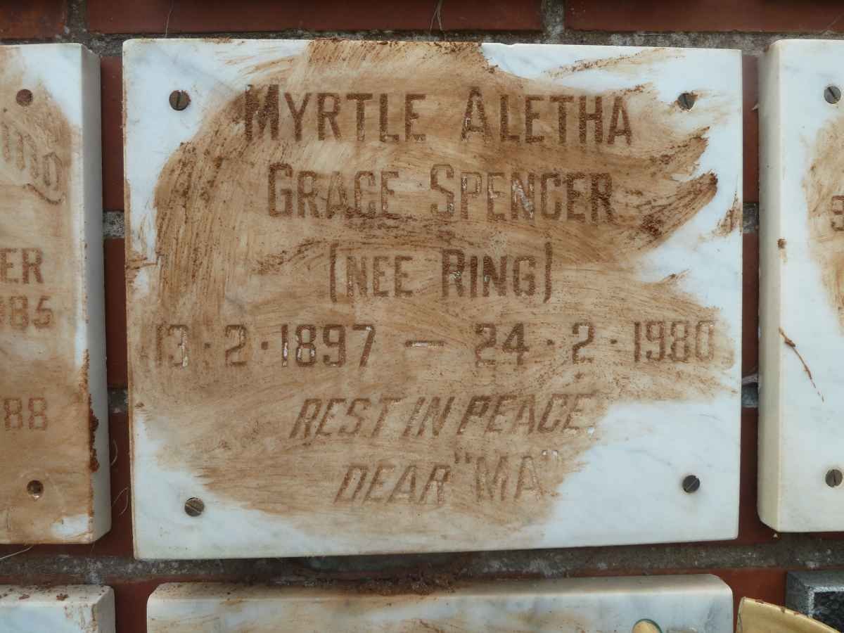SPENCER Grace nee RING 1897-1980