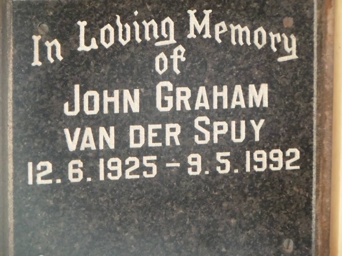 SPUY John Graham, van der 1925-1992